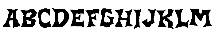 Haunted Letters Font UPPERCASE