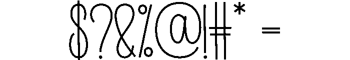 Have A Nice Day! Honey Thin Font OTHER CHARS