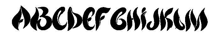 Hawaii Flame Font UPPERCASE