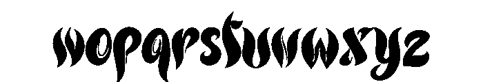 Hawaii Flame Font LOWERCASE