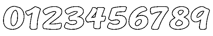 happy Crumbs Outline Font OTHER CHARS