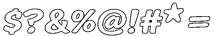 happy Crumbs Outline Font OTHER CHARS