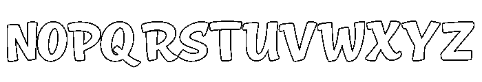 happy Crumbs Outline Font UPPERCASE