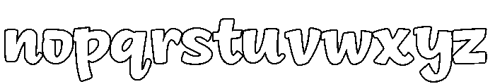 happy Crumbs Outline Font LOWERCASE