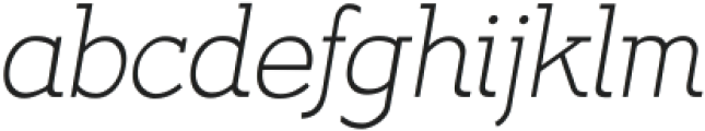 HA Noirda Slab Light Italic ttf (300) Font LOWERCASE