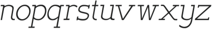 HA Noirda Slab Light Italic ttf (300) Font LOWERCASE