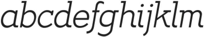 HA Noirda Slab Regular Italic ttf (400) Font LOWERCASE