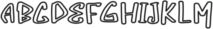 HACKINA Outline otf (400) Font UPPERCASE