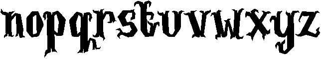 HALLOWEEN otf (400) Font LOWERCASE