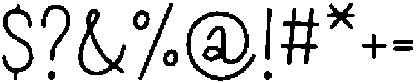 HANDWRITE Regular otf (400) Font OTHER CHARS