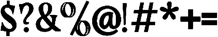 HANOMAN Bold otf (700) Font OTHER CHARS