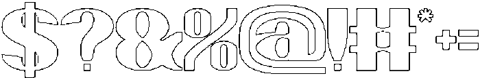 HAPPY DAY-Hollow otf (400) Font OTHER CHARS