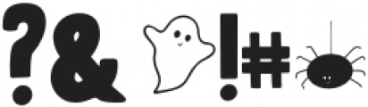 HAUNTED Display Font otf (400) Font OTHER CHARS