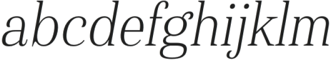 Haboro Cond Thin Italic otf (100) Font LOWERCASE