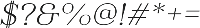 Haboro Ext Thin Italic otf (100) Font OTHER CHARS