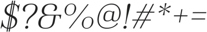 Haboro Norm Thin Italic otf (100) Font OTHER CHARS