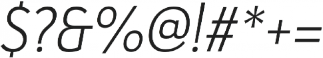 Haboro Sans Cond Light Italic otf (300) Font OTHER CHARS