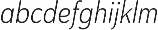 Haboro Sans Cond Light Italic otf (300) Font LOWERCASE