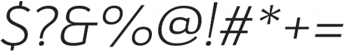 Haboro Sans Ext Light Italic otf (300) Font OTHER CHARS