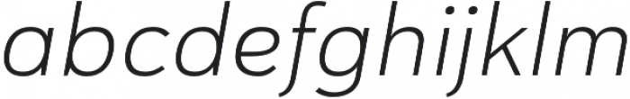 Haboro Sans Ext Light Italic otf (300) Font LOWERCASE