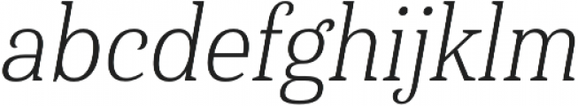 Haboro Serif Cond Light It otf (300) Font LOWERCASE
