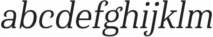 Haboro Serif Cond Regular It otf (400) Font LOWERCASE
