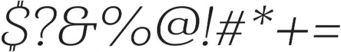 Haboro Serif Ext Light It otf (300) Font OTHER CHARS