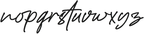 Hadejah Signature otf (400) Font LOWERCASE