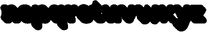 Hadlen Extrude otf (400) Font LOWERCASE