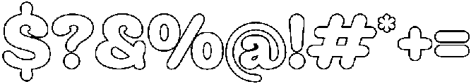 Hadlen Outline otf (400) Font OTHER CHARS