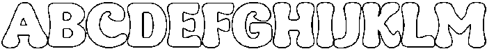 Hadlen Outline otf (400) Font UPPERCASE