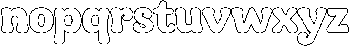 Hadlen Outline otf (400) Font LOWERCASE