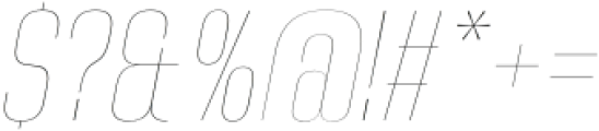 Hagia Pro Thin Italic otf (100) Font OTHER CHARS