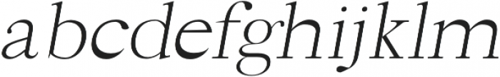 Hagito Light Italic otf (300) Font LOWERCASE