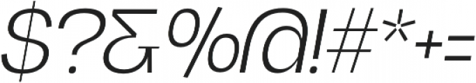 Hagrid Light Italic otf (300) Font OTHER CHARS
