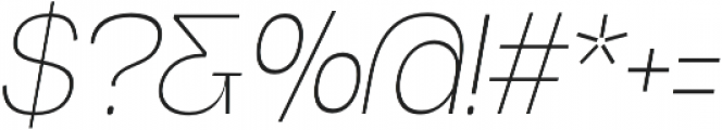Hagrid Thin Italic otf (100) Font OTHER CHARS