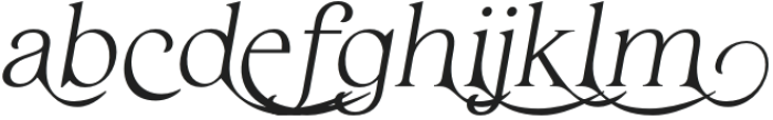 Haigrast Serif Deco Italic otf (400) Font LOWERCASE