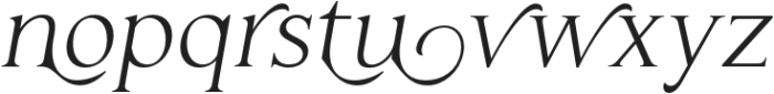 Haigrast Serif Deco Italic otf (400) Font LOWERCASE