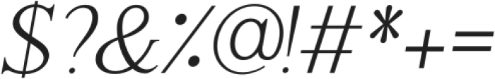 Haigrast Serif Italic otf (400) Font OTHER CHARS
