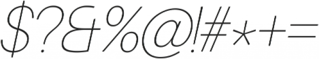 Hairline Italic ttf (100) Font OTHER CHARS