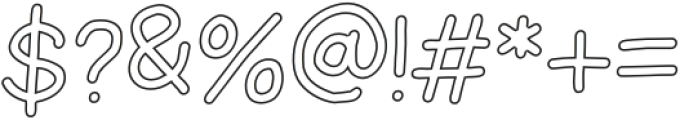 Halley Italic Outline otf (400) Font OTHER CHARS