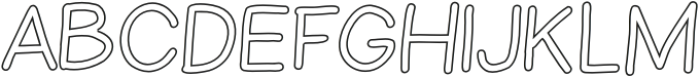 Halley Italic Outline otf (400) Font UPPERCASE