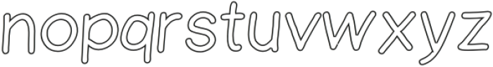 Halley Italic Outline otf (400) Font LOWERCASE
