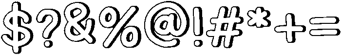 Halley Shadow otf (400) Font OTHER CHARS