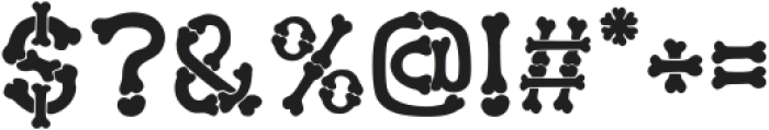 Halloween Bones otf (400) Font OTHER CHARS