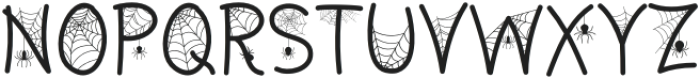 Halloween Cob Web Regular otf (400) Font LOWERCASE