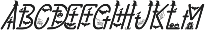 Halloween Decorative Light Italic otf (300) Font UPPERCASE