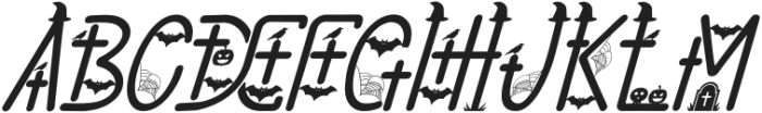 Halloween Decorative Light Italic otf (300) Font LOWERCASE