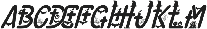 Halloween Decorative Regular Italic otf (400) Font UPPERCASE