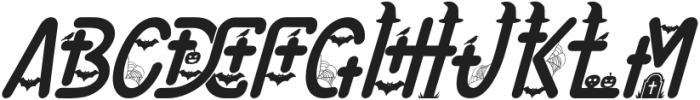 Halloween Decorative Regular Italic otf (400) Font LOWERCASE